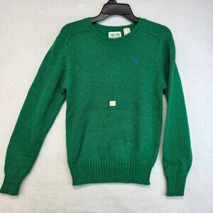 Vintage Society Pullover Sweater Sz M Green Deadstock Preppy Layers Office Golf